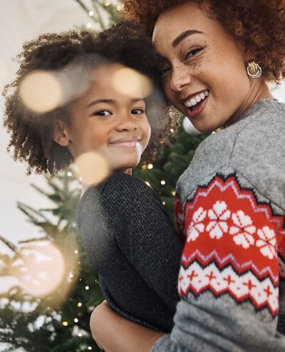 Long Sleeve Sparkle Skater Tee in Black - main