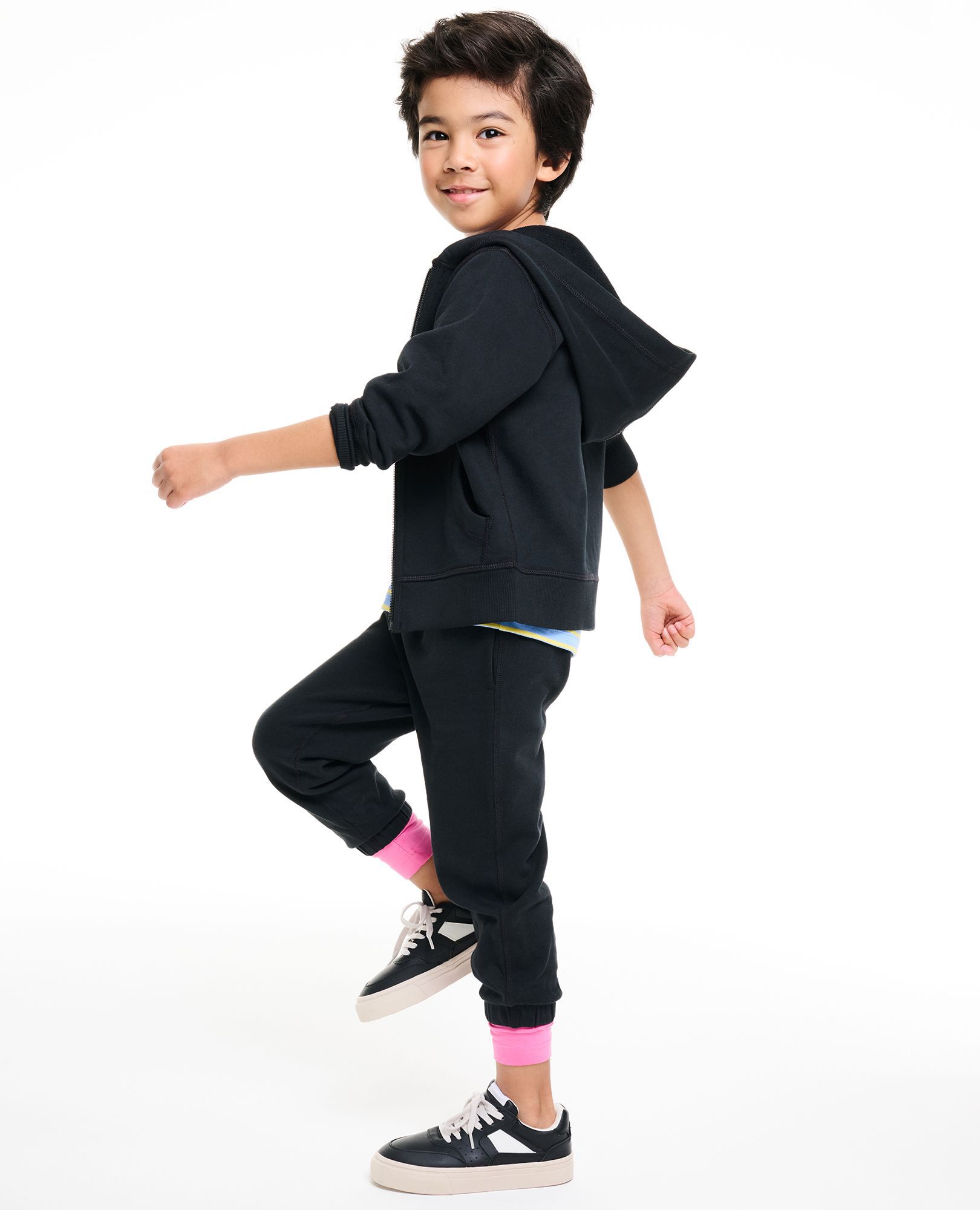 French Terry Sweatpants in Black - main