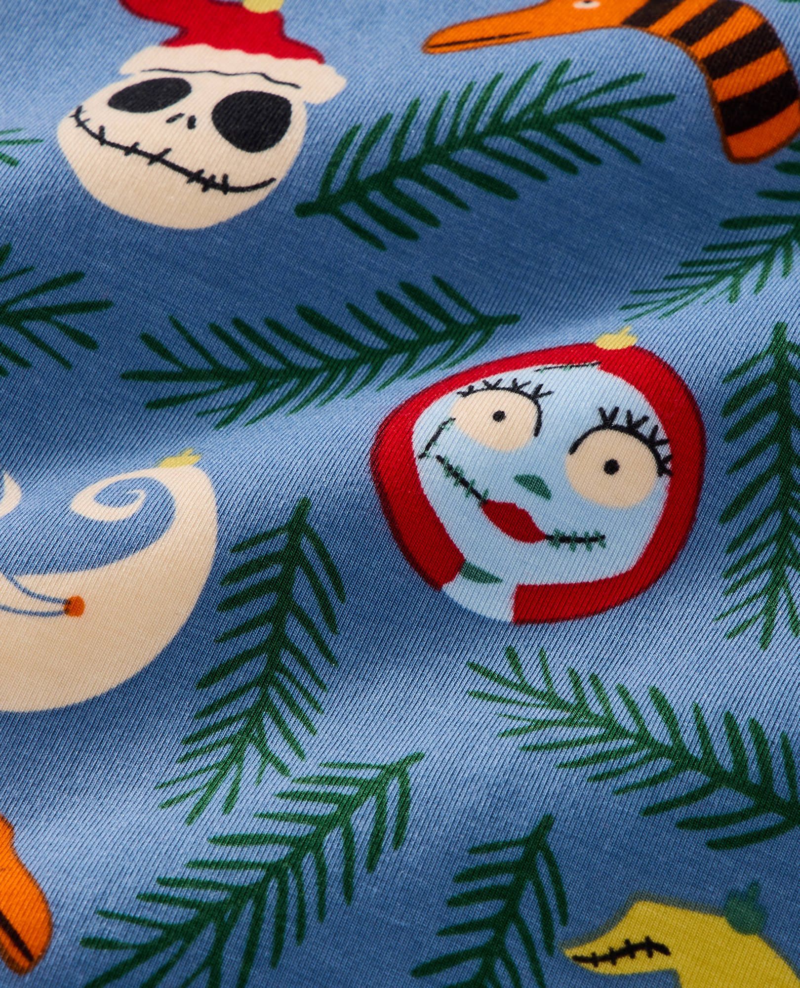 Women's Disney Tim Burton's The Nightmare Before Christmas Long Sleeve HannaSoft™ Pajama Set in Blue NBC Ornaments - main