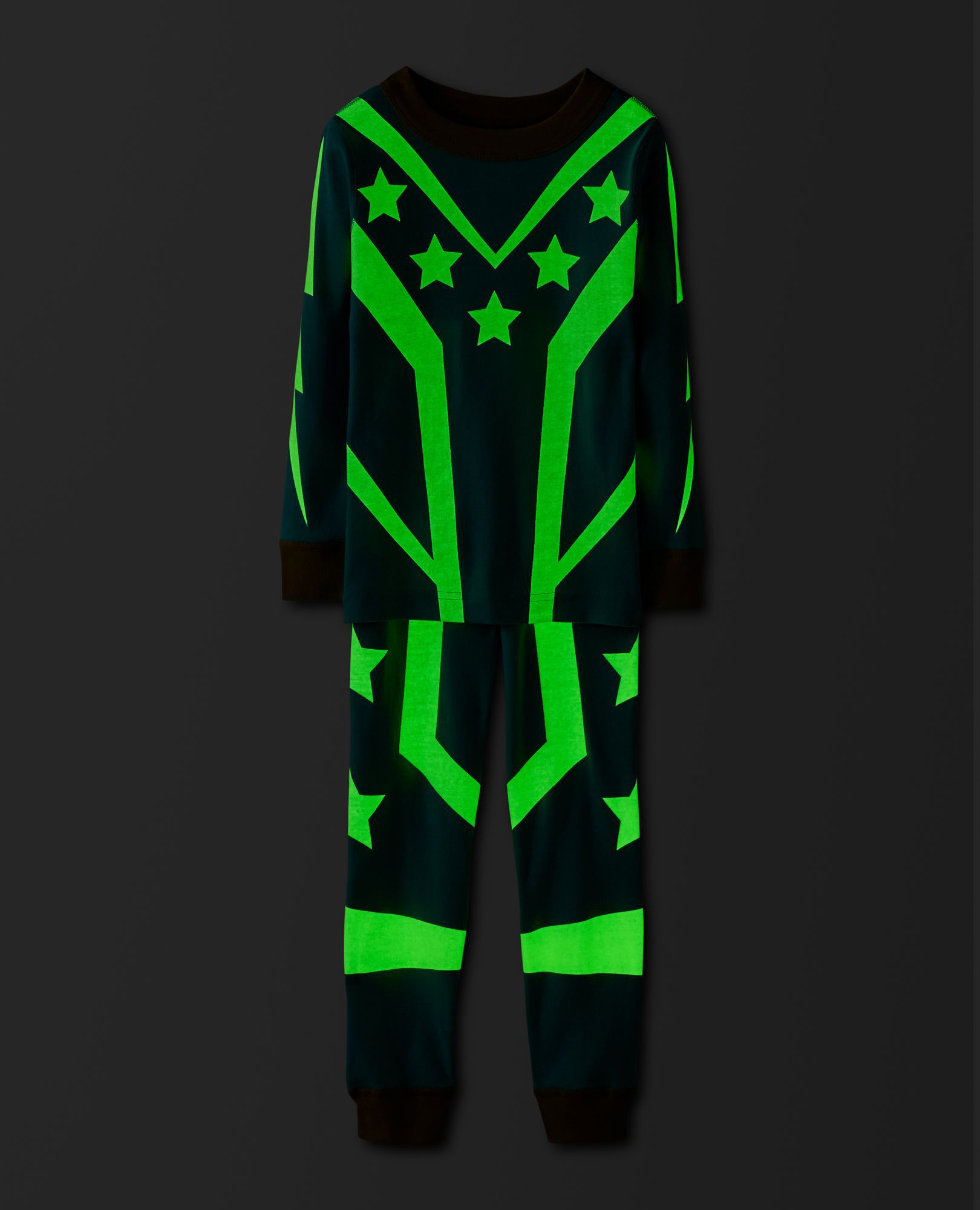 Halloween Glow-in-the-Dark HannaJams™ Pajama Set in Blue Superhero - main