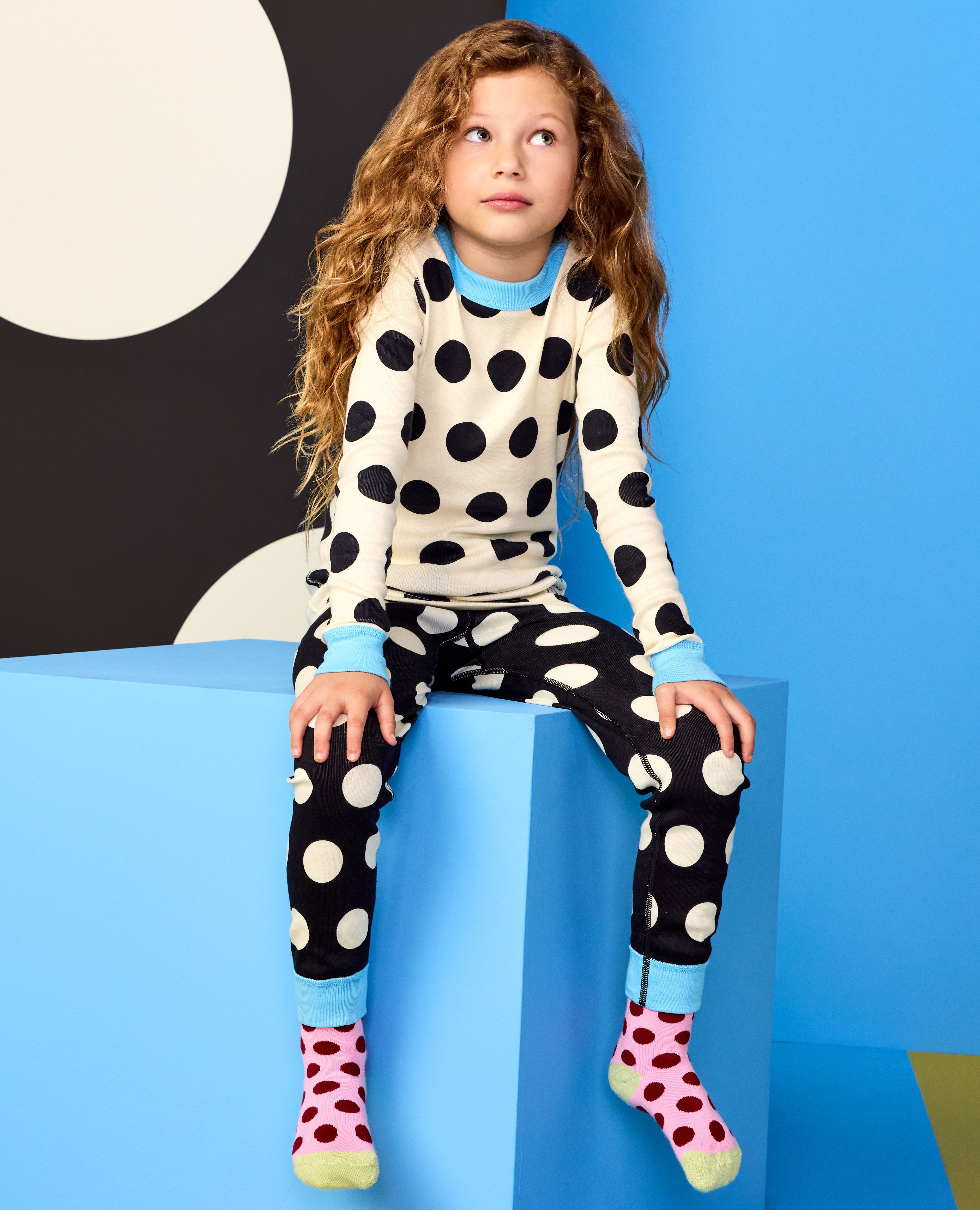 Dusen Dusen HannaJams™ Pajama Set in Sweet Corn/Caviar Dots - main