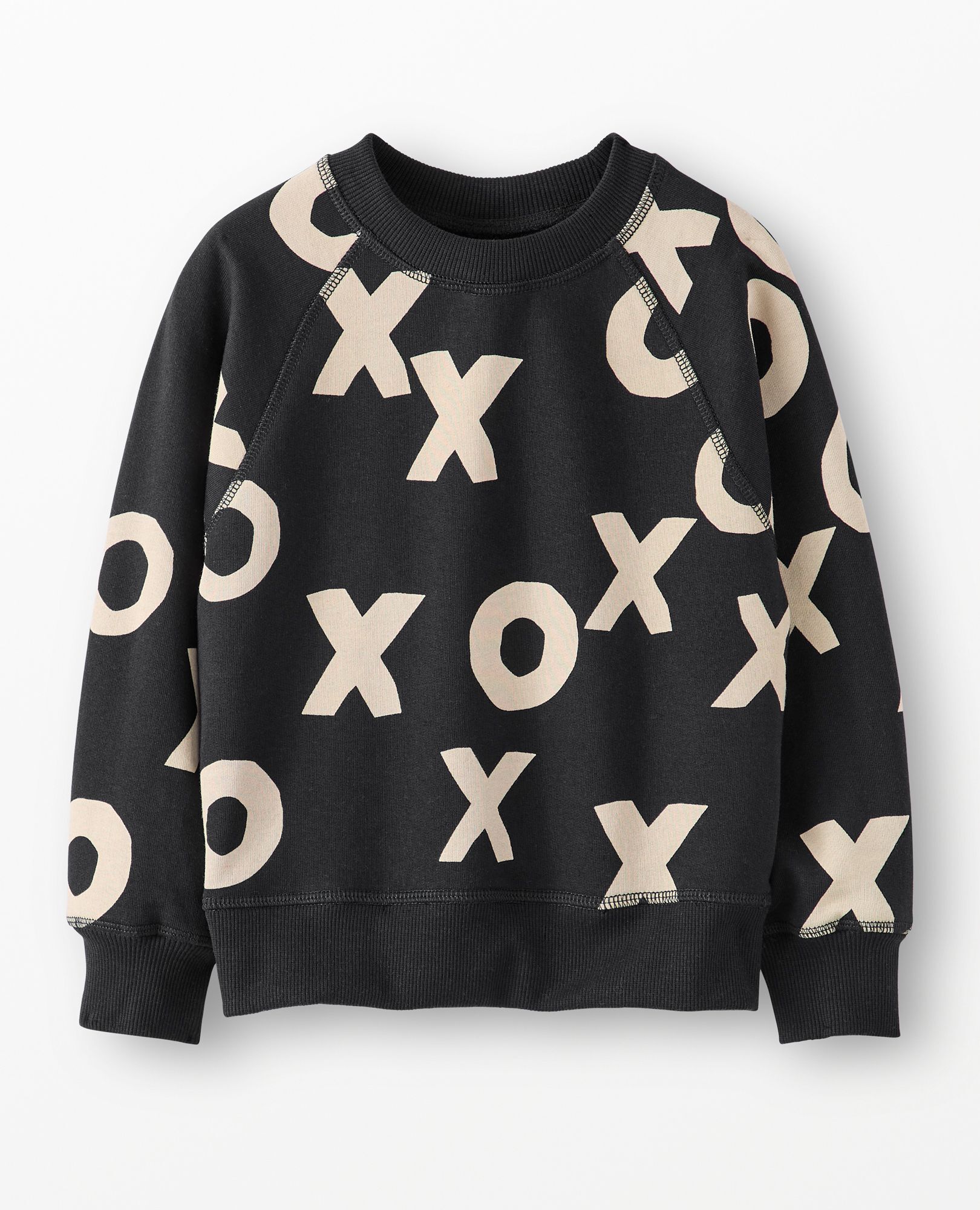 Heart French Terry Sweatshirt in Hugs and Kisses - main