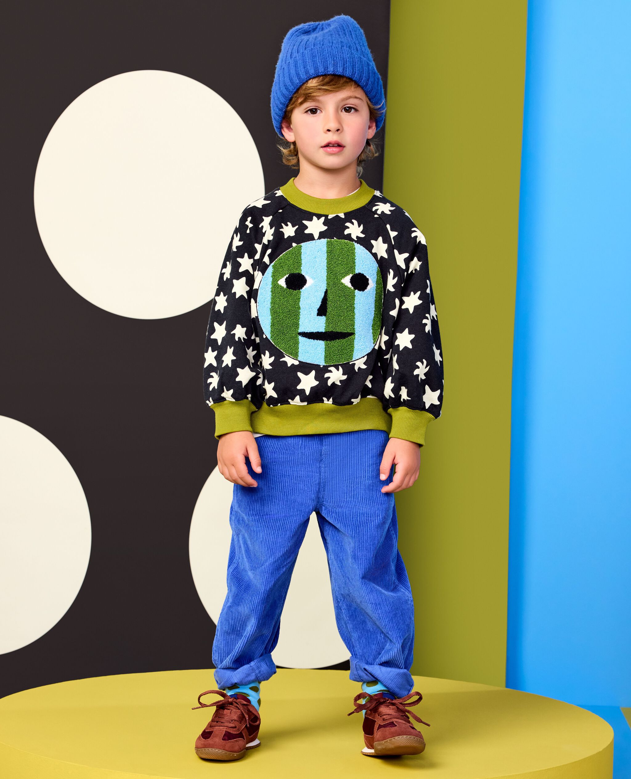 Corduroy Pull-On Barrel Pants in Bakery Blue - main
