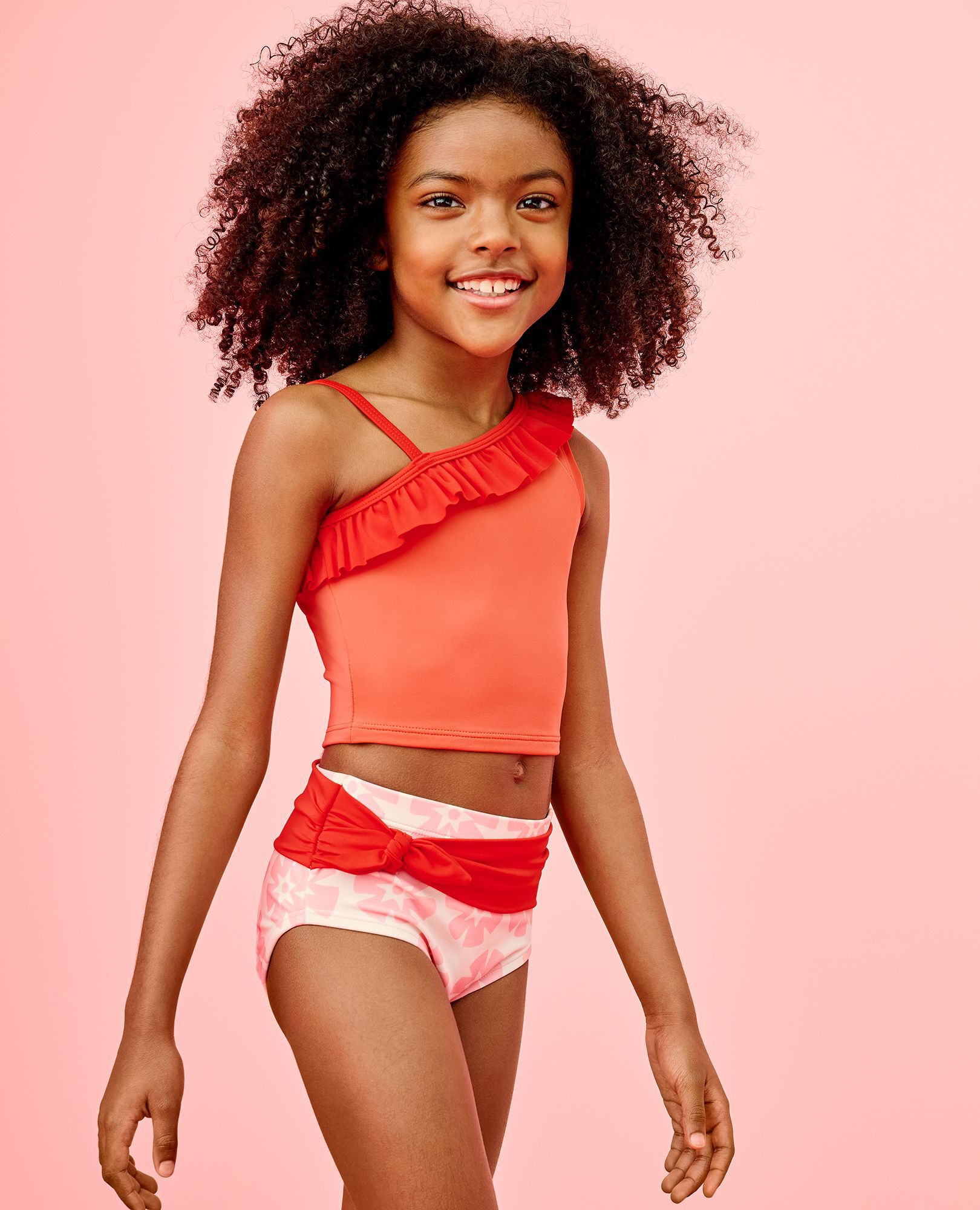 Disney Moana Two-Piece Swimsuit in Moana flowers - main