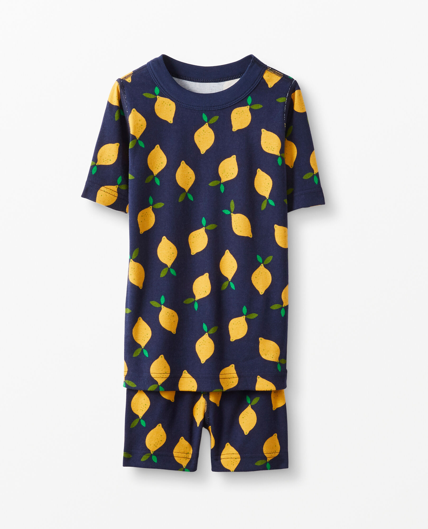 Hanna Andersson 90 3T Boys Pajamas Short John Organic Cotton NEW Yellow Stripe 3