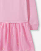 Valentines Terry + Tulle Dress in Begonia Pink - main