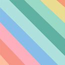 Sleeveless Poplin Midi Dress with Pockets in Bright Rainbow Stripe - swatch