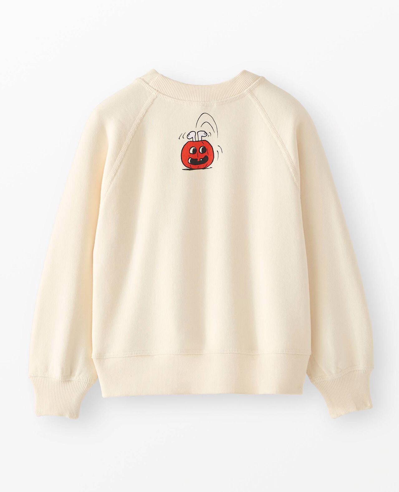 Peanuts Halloween French Terry Sweatshirt in Snoopy Pumpkin Graphic on Ecru - main