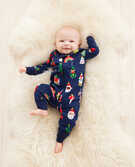 Baby Zip Sleeper In Organic Cotton in Heirloom Ornaments - main