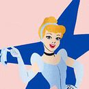 Disney Princess French Terry Skirt in Princess Stars - swatch