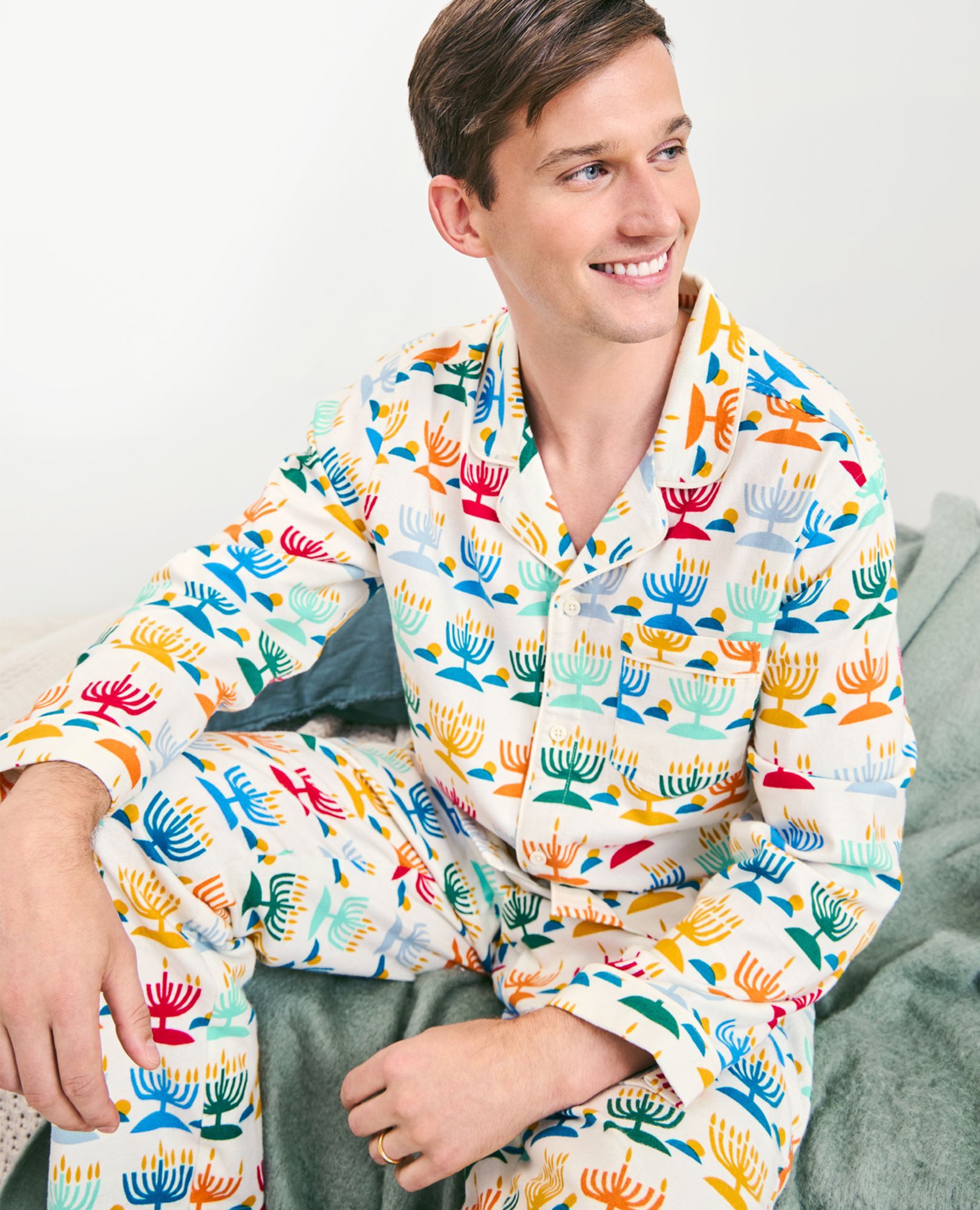 Adult Holiday Flannel Pajama Top