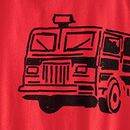 Long Sleeve Relaxed Fit Graphic T-Shirt in Firetruck - swatch