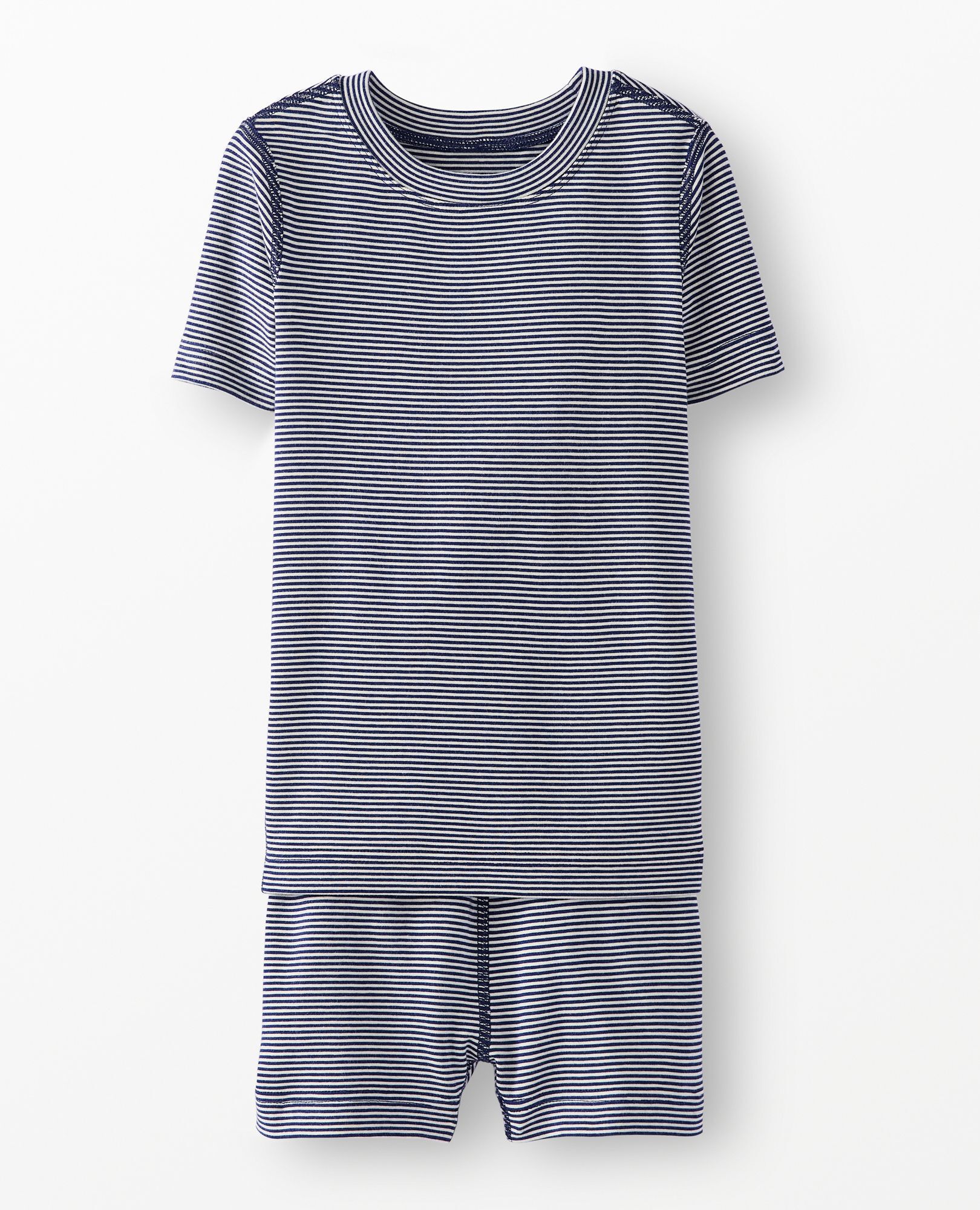 HannaSoft™ Stretch Pajama Set in Navy/Almond Oil - main
