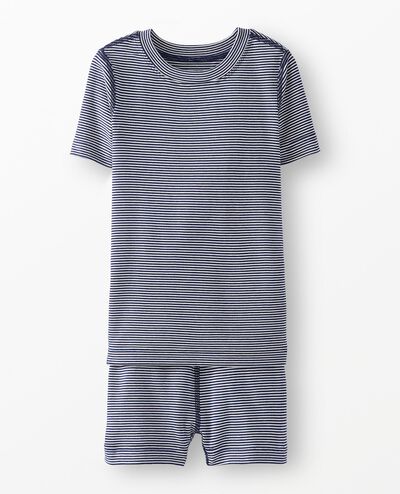 HannaSoft™ Stretch Pajama Set in Navy/Almond Oil - main