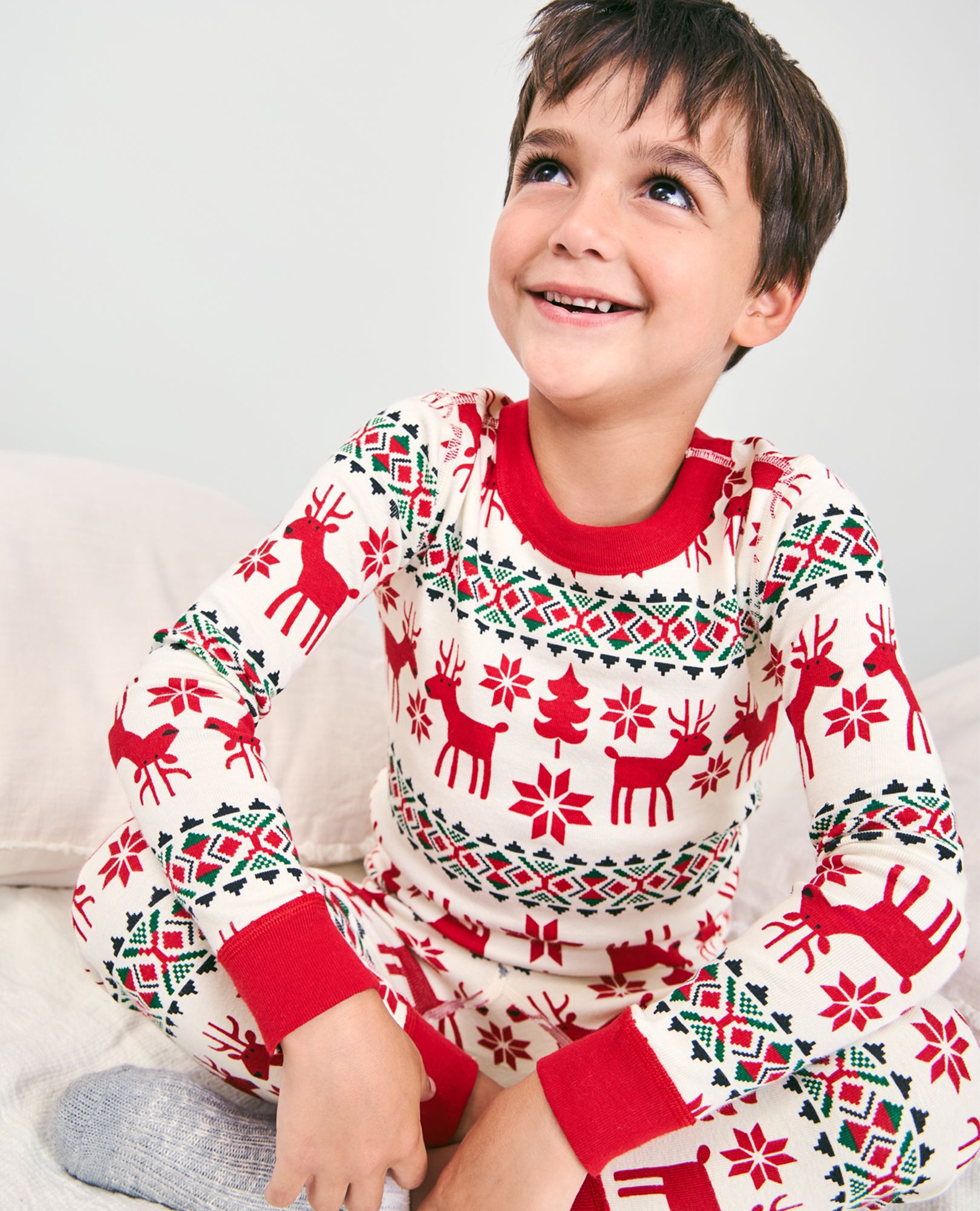 Kids Holiday Long John Pajama Set