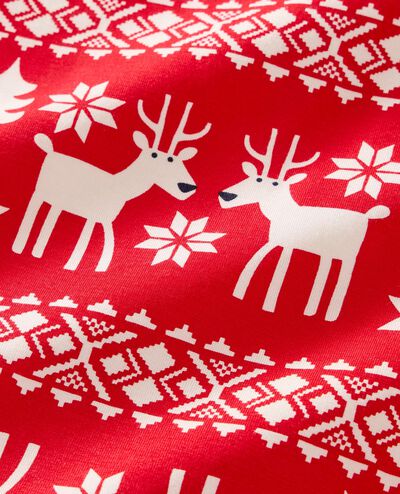 Adult Long Sleeve HannaSoft™ Pajama Set in Dear Deer on Ribbon Red - main