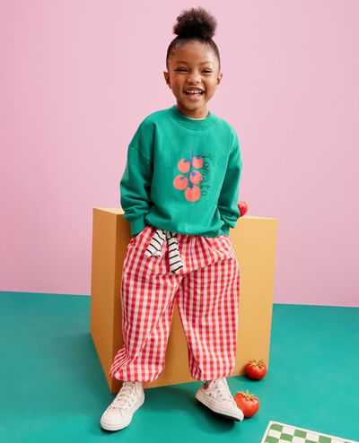 Poplin Parachute Pants in Pink/Purple Gingham - main