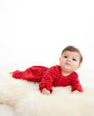 Baby Sparkle Holiday Romper in Hanna Red - main