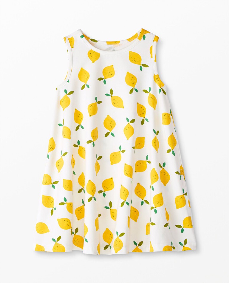 Swing Dress in Lemonade In White - main