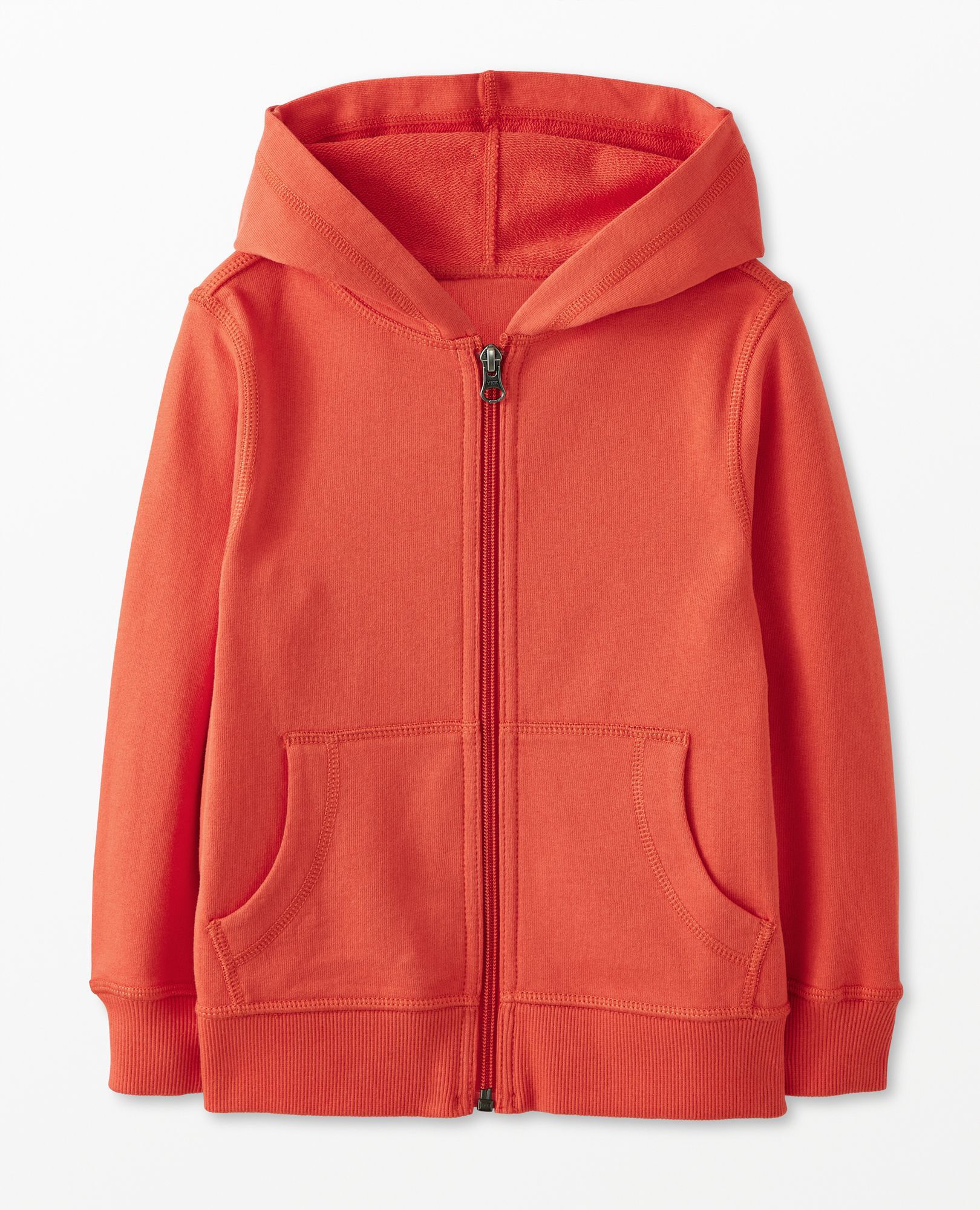 Bright orange zip online up hoodie