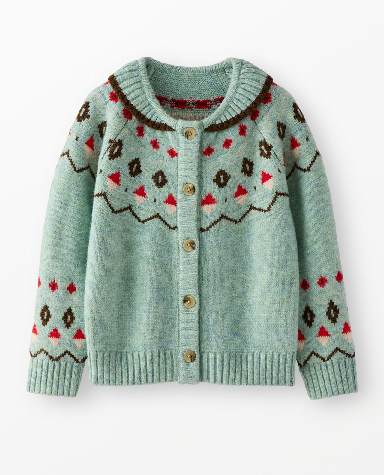 Collared Fair Isle Cardigan in Winter Fair Isle - main