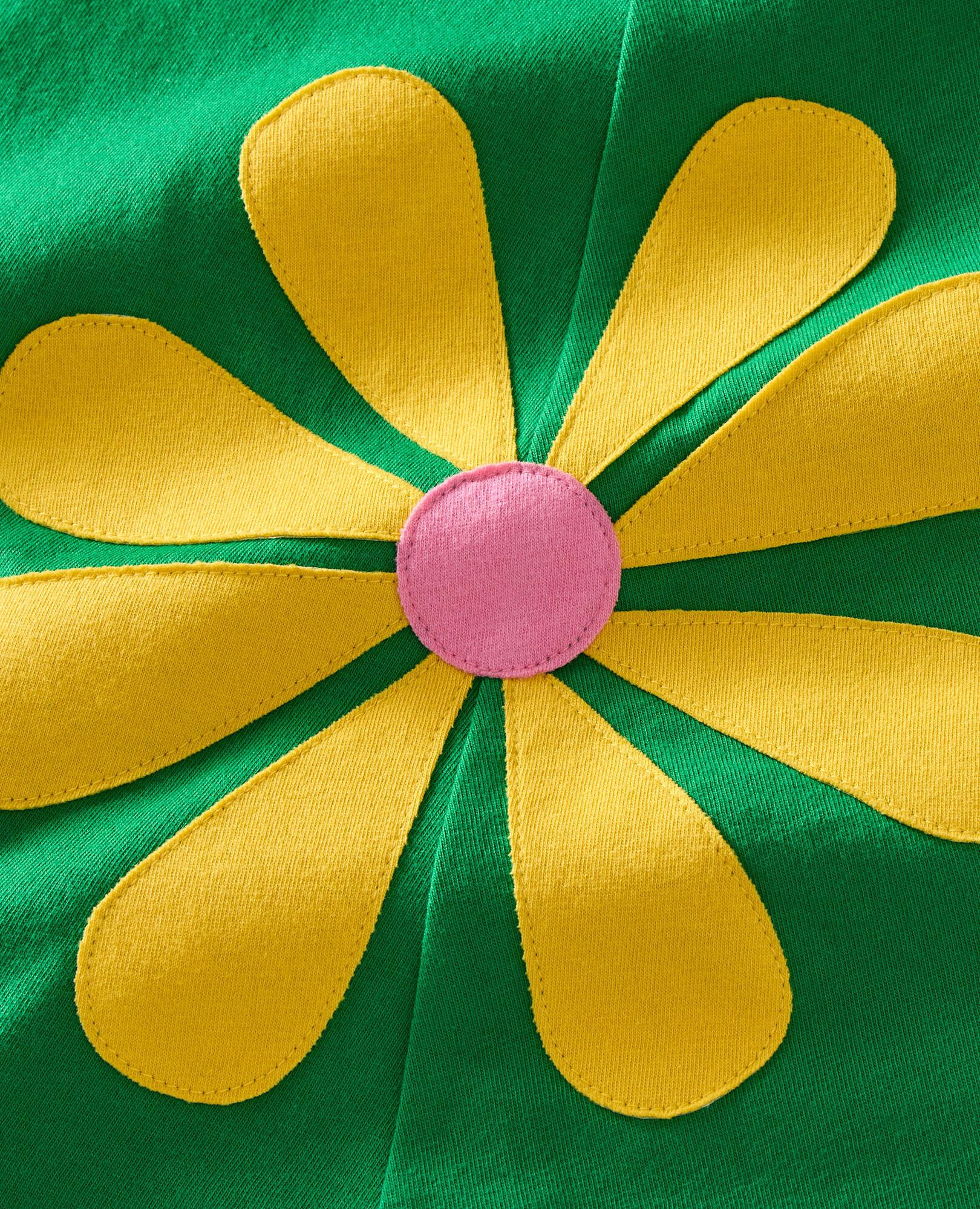 Sleeveless Flower Swing Dress in Island Green - main