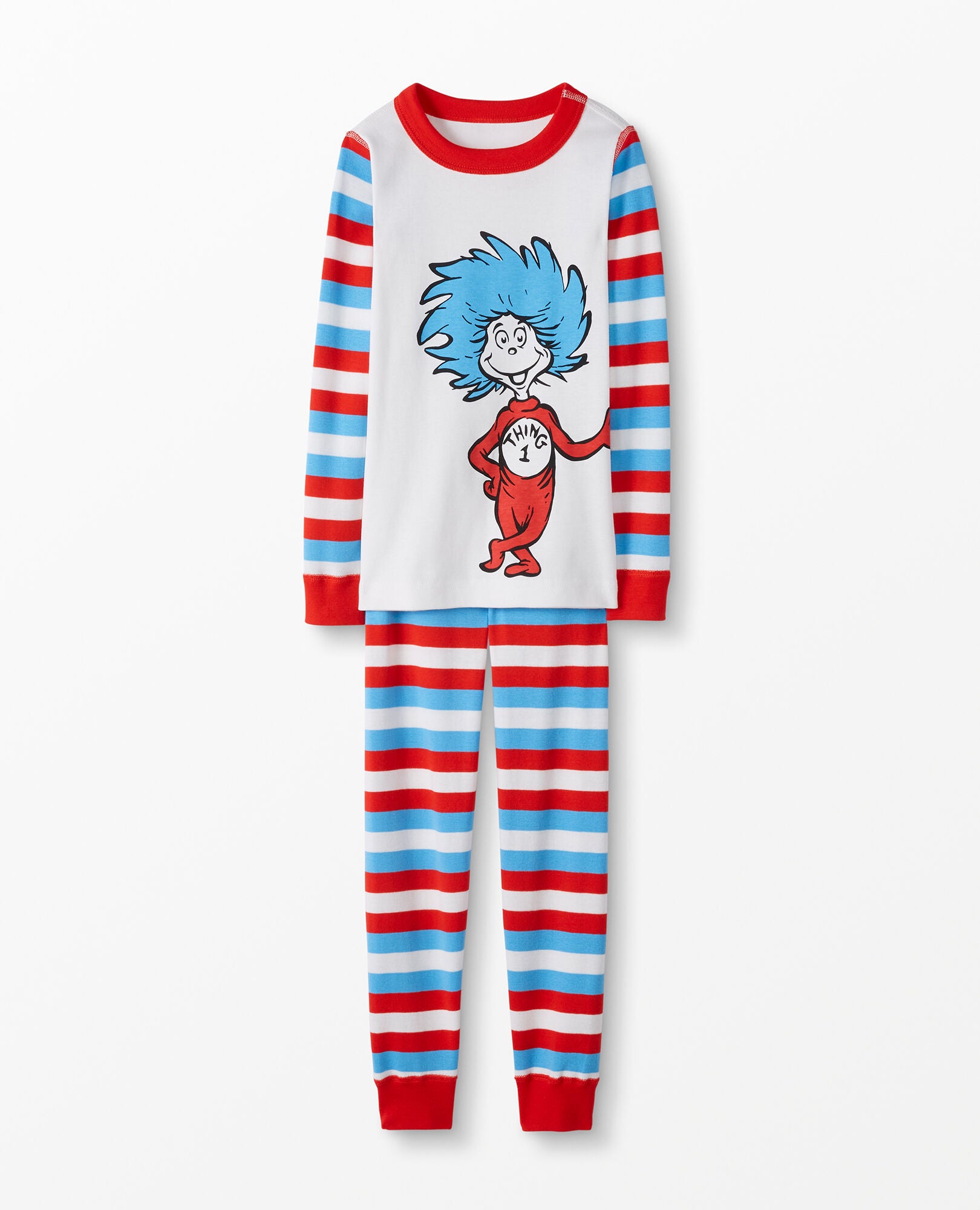 thing 1 and thing 2 footed pajamas for babies
