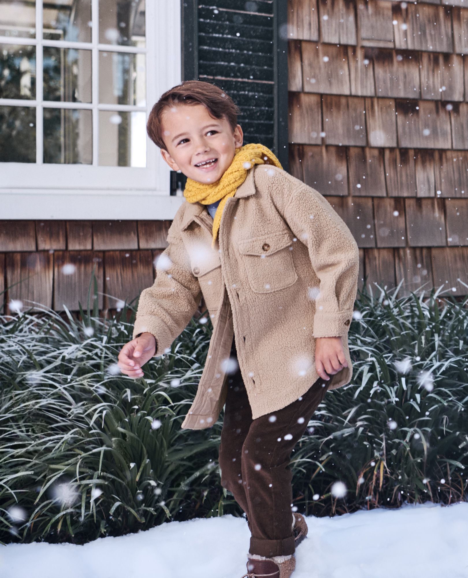 Fleece Button Up Shacket Hanna Andersson