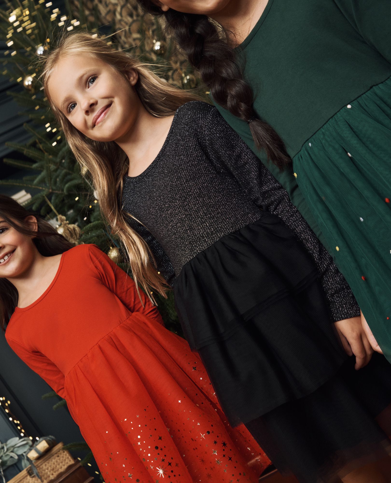 Long Sleeve Tulle Sparkle Dress