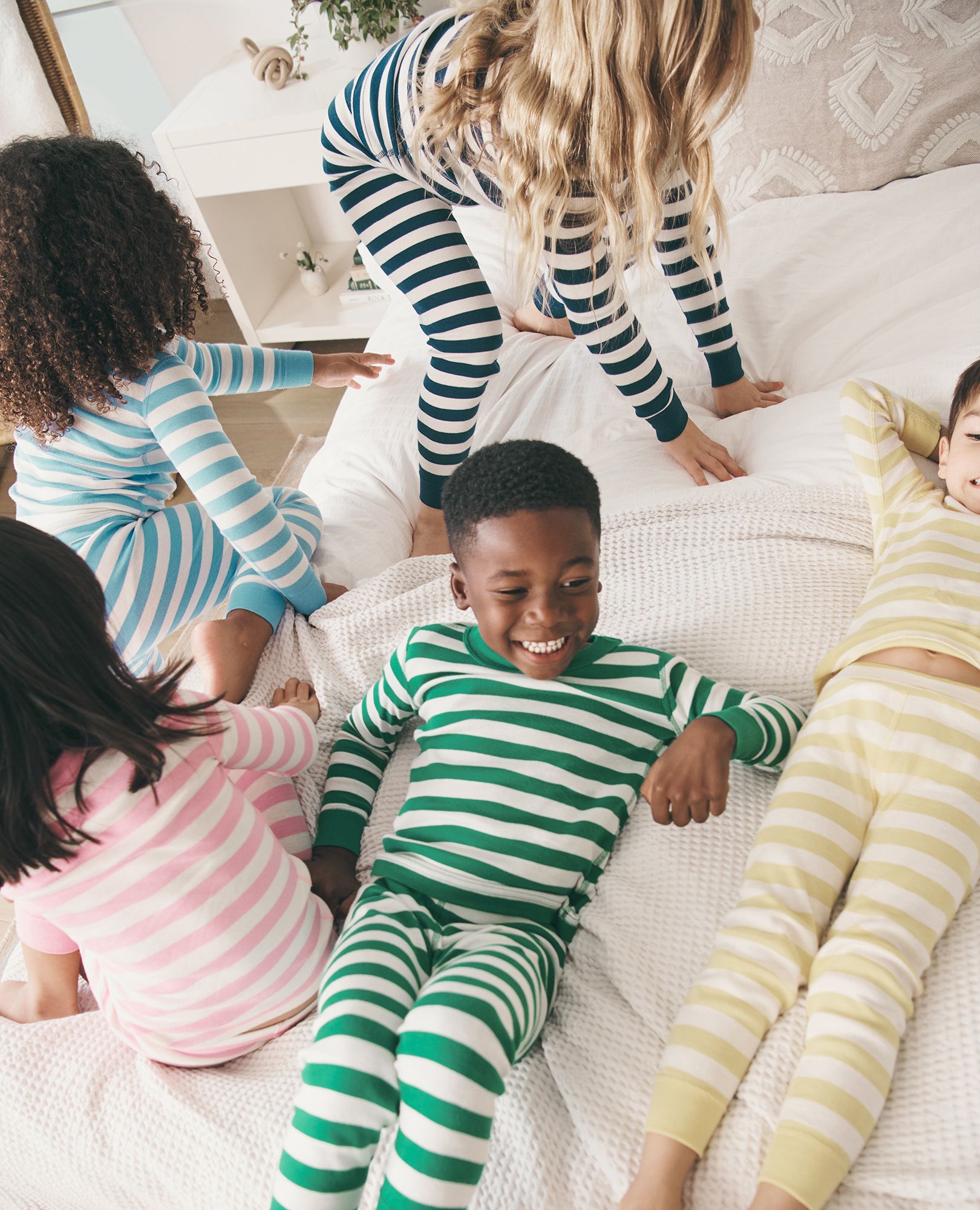 Warm Sun Kids Striped Long John Pajama Set in 100 Cotton Little Girls Boys Size 5 by Hanna Andersson