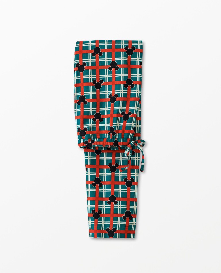 Disney Classic Mickey Mouse Holiday Plaid Flannel Pajama Pants