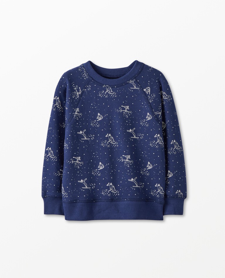 Holiday Print Sweatshirt In French Terry | Hanna Andersson