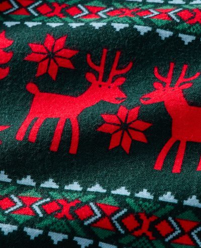 Women's Holiday Flannel Pajama Shorts in Dear Deer on Green - main