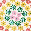 Sleeveless Playground Dress with Pockets in Swirly Floral on Ecru - swatch