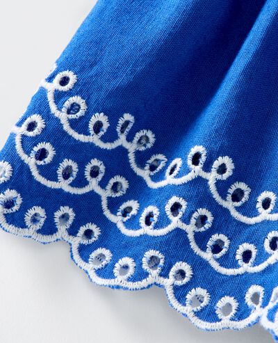 Sleeveless Embroidered Tiered Dress in Happy Blue - main