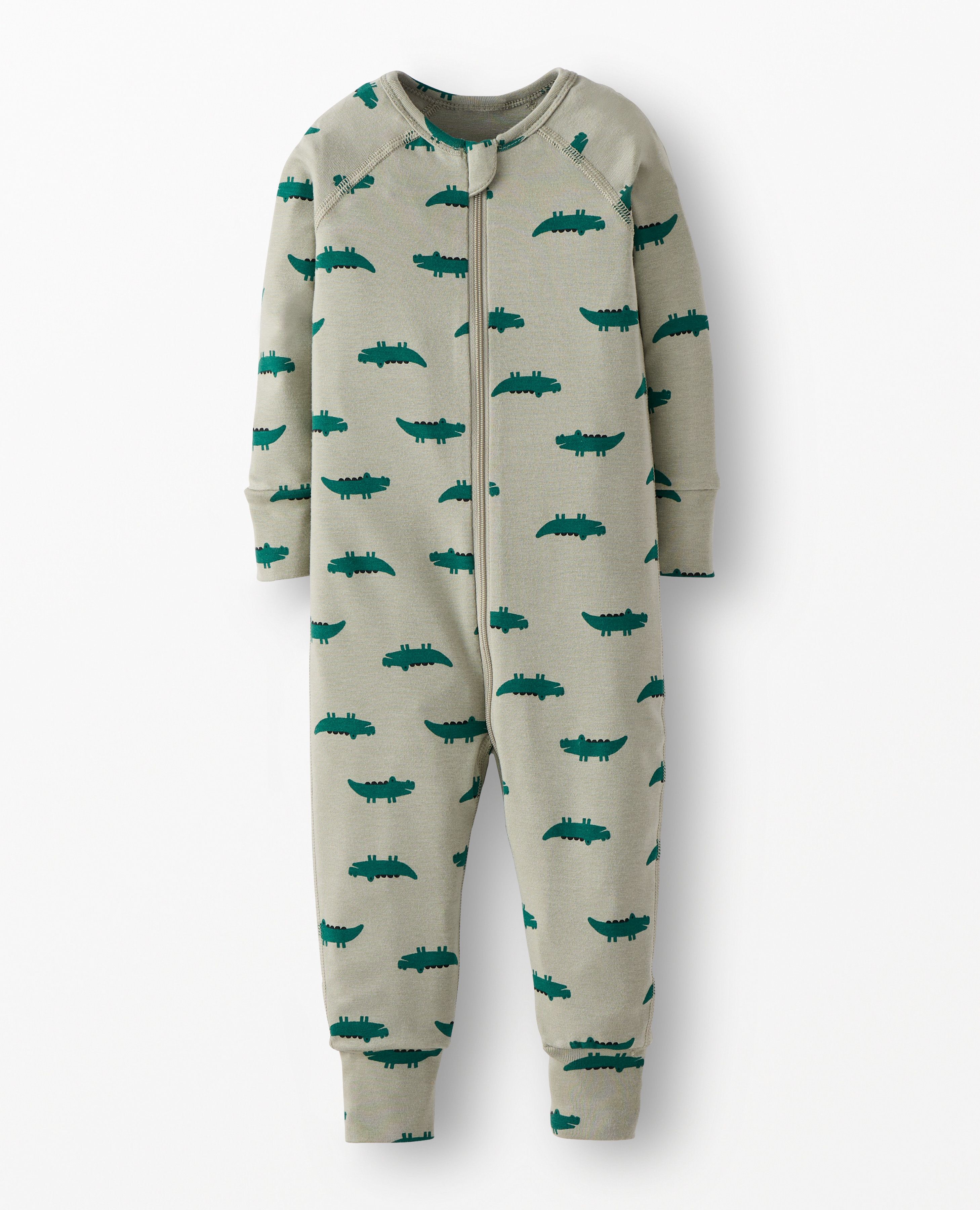 HannaSoft™ Stretch Sleeper in Fir Tree Alligator on Seagrass - main