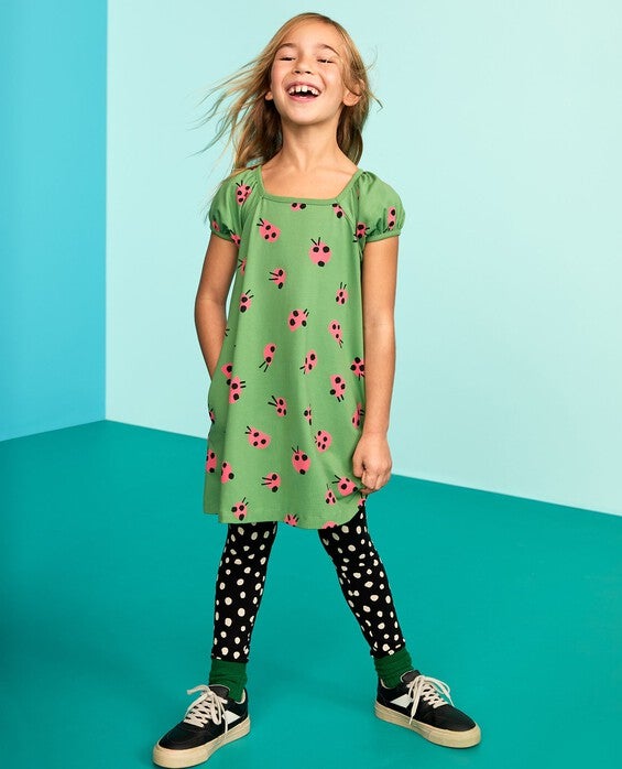 Girls' Spots On Black Leggings - Size Little Kids 5 by Hanna Andersson