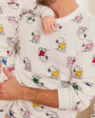 Adult Peanuts Valentines Long John Pajama Top In Organic Cotton in Snoopy - main