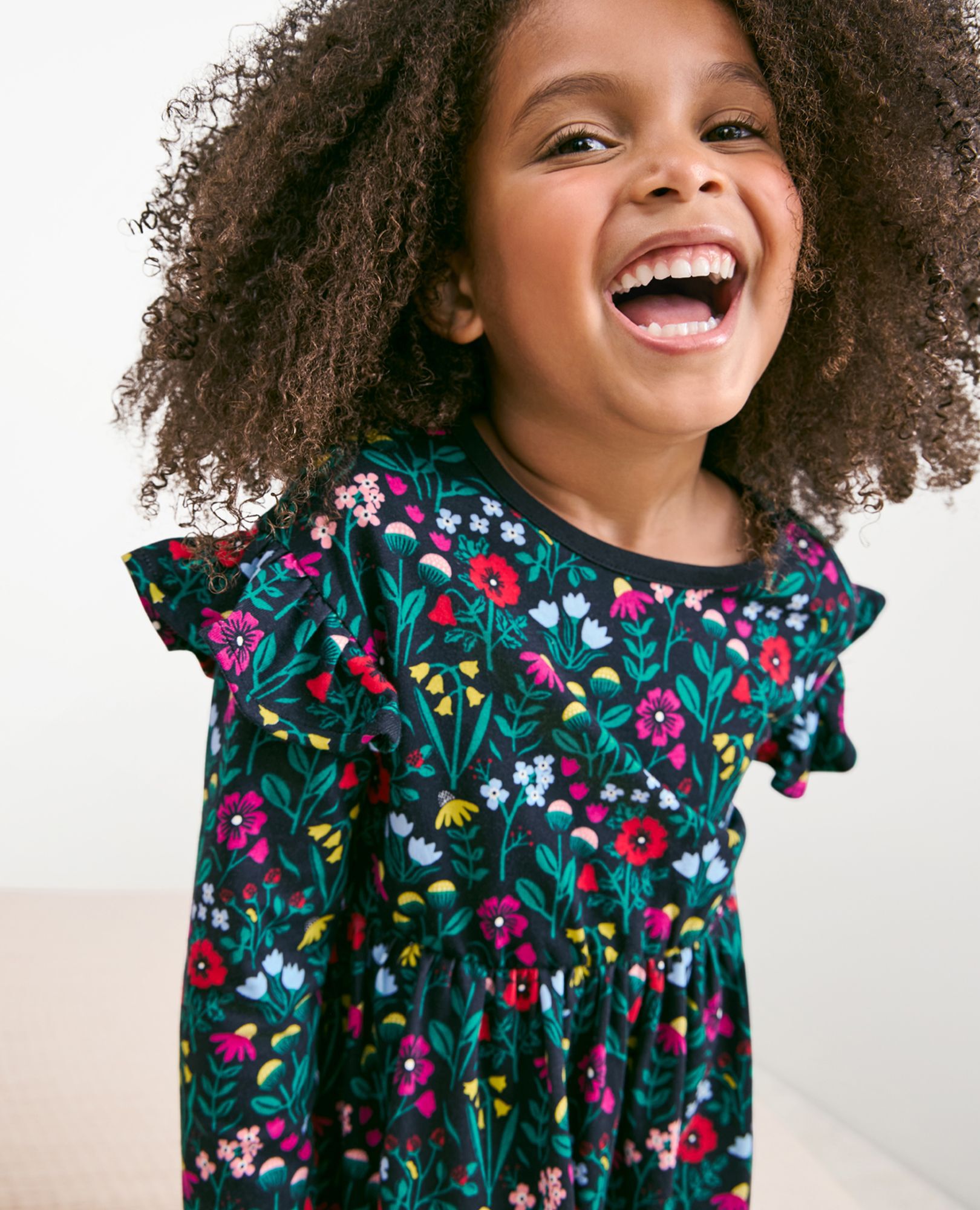 Holiday Long Sleeve Ruffle Dress with Pockets | Hanna Andersson