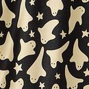 Halloween HannaSoft™ Stretch Pajama Set in Ghosts on Black - swatch