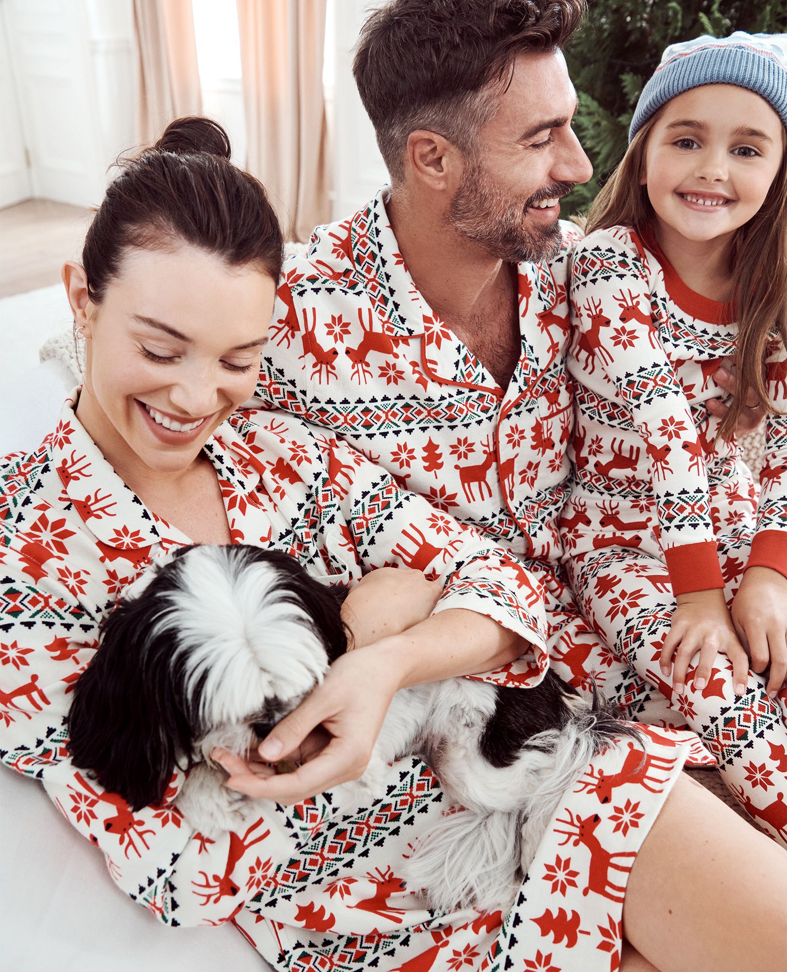 Adult Holiday Flannel Pajama Top in Dear Deer - main