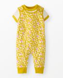Baby T-Shirt & Overalls Set in Mini Yellow Flowers on Ecru - main