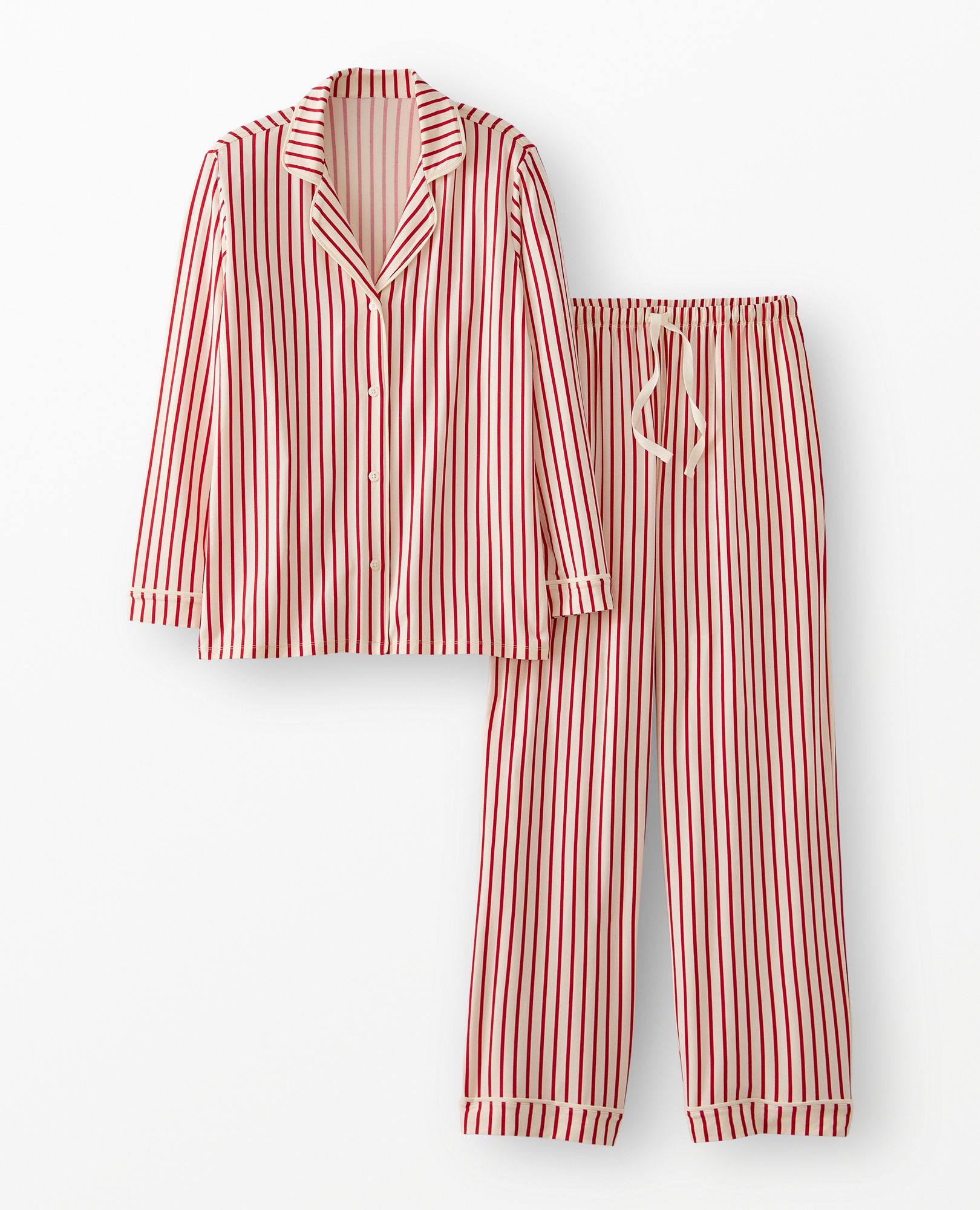 Women's Long Sleeve HannaSoft™ Pajama Set in Ribbon Red/Ecru - main