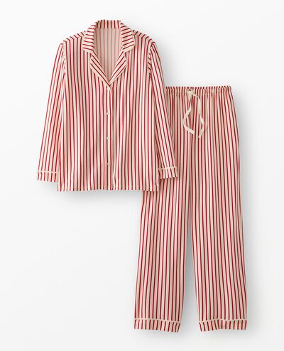 Women's Long Sleeve HannaSoft™ Pajama Set in Ribbon Red/Ecru - main