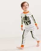 Long John Pajama Set in Spooky Skeleton - main