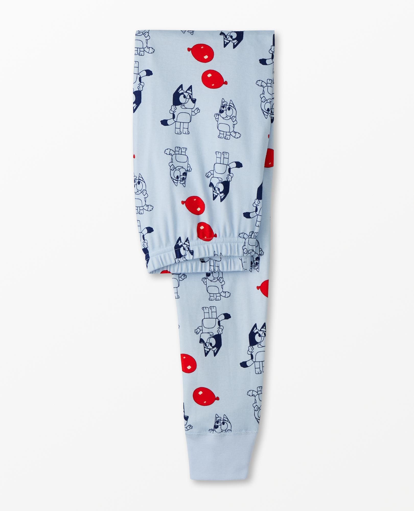 Adult Bluey Long John Pajama Pants in Bluey on Cloud Blue - main