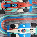 Long Sleeve Relaxed Fit Active UV Graphic T-Shirt in Race Cars - swatch