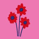 Long Sleeve Skater Dress with Pockets in Flower Bunch - swatch