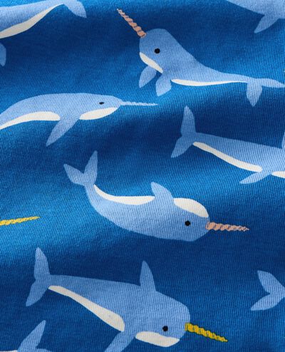 HannaJams™ Pajama Set in Magical Narwhal on Plunge Blue - main