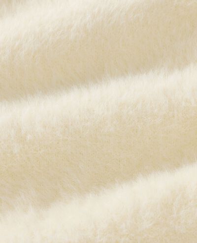 Cropped Feather Cardigan in Ecru - main